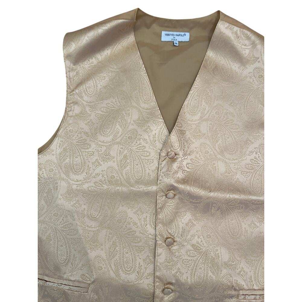 Men's Paisley Formal Tuxedo Vest and Bow-Tie. Wedding,‎ Prom, Cruise, Dress - Picture 3 of 9